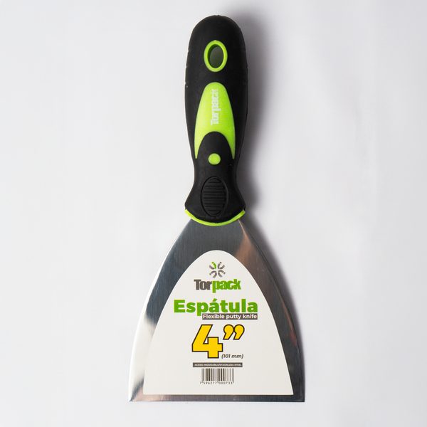 ESPATULA AC PLANA FLEXIBLE  4″ MANGO PLASTICO