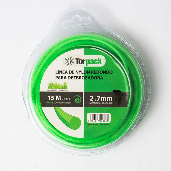 NYLON REDONDO DESMALEZADORA 2.7MM X 15M